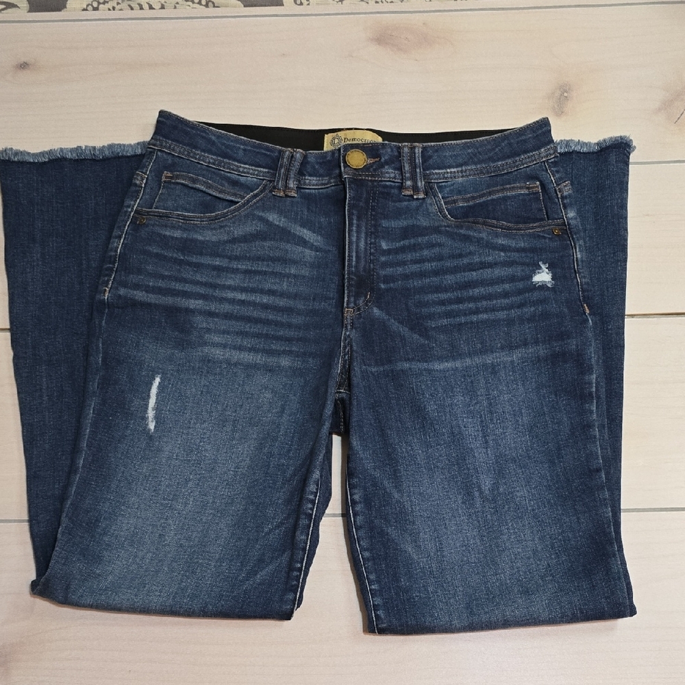 Democracy Dark Blue Flare Leg Jeans